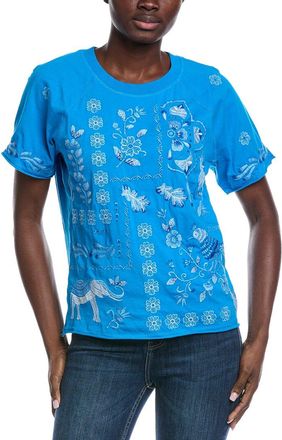 Johnny Was Raw Edge Raglan Boxy T-Shirt