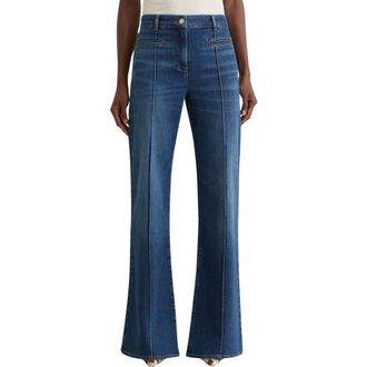 Reiss Claude Flare Jeans in Mid Blue at Nordstrom, Size 30