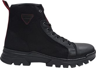 Firetrap Lucas leren gevechtslaarzen voor heren (Zwart)