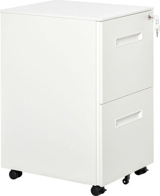 Vinsetto Filing Cabinet with 2 Drawers 39x48x67cm White | TJ Hughes