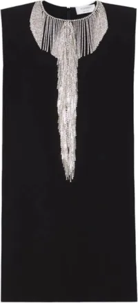 Sportmax Black Sequin Sleeveless Mini Dress