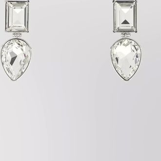 Alexander McQueen geometric crystal stud earrings