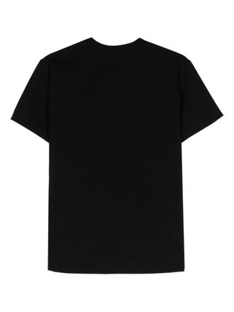 Comme Des Gar&ccedil;ons Triple Heart Logo-Embroidered T-Shirt - Black