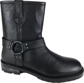 Hip H1242 Biker Boot - Dames - Hoge Laarzen - Zwart - 39 EU - Leer - Schoenen