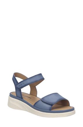 Josef Seibel Severan Ankle Strap Platform Wedge Sandal in Slate at Nordstrom, Size 11-11.5Us