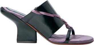 Dries Van Noten Gevlochten Band Mules - Dames - Muiltjes - Paars - 36 EU - Leer - Schoenen