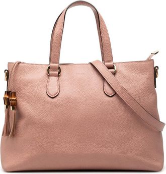 Gucci Pre-owned Gucci Leather Bamboo Tassel Satchel Ladies 449642 204046