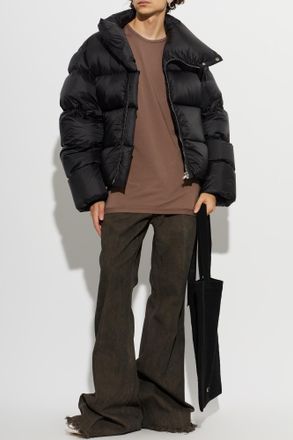 Rick Owens Quilted Jacket With Stand-up Collar, Mens, Black