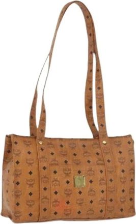 MCM Pre-owned Shoulder Bags, female, Brown, Size: ONE SIZE Pre-owned Tote Bag
