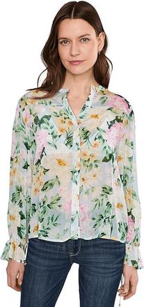 Sanctuary Femme Muse Button Blouse Womens Clothing Spring Floral : LG (US 10-12), Viscose
