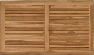 vidaXL Piano Del Tavolo Rettangolare Legno Di Teak Solido Naturale Vidaxl