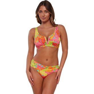 Sunsets Vienna V-Wire Bikini Swimsuit Top - D Cup in Citrus Grove Sandbar Rib at Nordstrom, Size 38