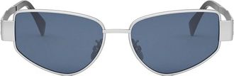 Celine Sunglasses Cl40293 U 16 V Triomphe Silver/Blue Unisex