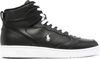 Polo Ralph Lauren Lace Sneakers Casual Enkellaarsjes - Heren - Sneakers - Zwart - 41 EU - Leer - Schoenen
