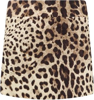 Dolce & Gabbana Rokken, Dames, Veelkleurig, M, Katoen, Leonew Short Skirt