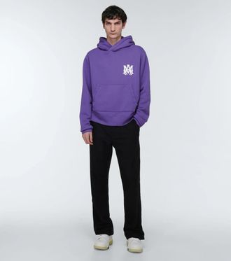 Amiri Mens Logo Printed Hoodie in Purple