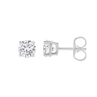 LuvMyJewelry Valeria 14K Gold Lab Grown Round Solitaire Diamond Earrings - 1.25 Ct in 14K White Gold at Nordstrom