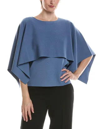 Anne Klein Sweater Cape Top
