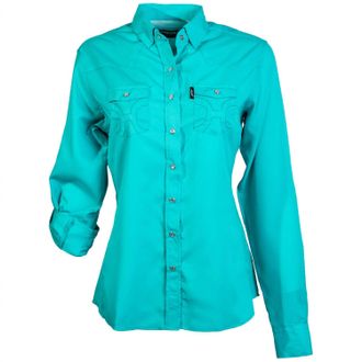 Hooey Womens Snap Shirt In Curaco Blue