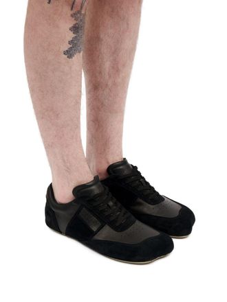 Maison Margiela Zwarte Kalfsleren Sneakers