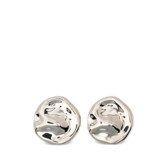 Federica Tosi Mindy Hammered-effect Clip-on Earrings