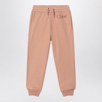 Chloé Chloé Antique Pink Joggers With Logo