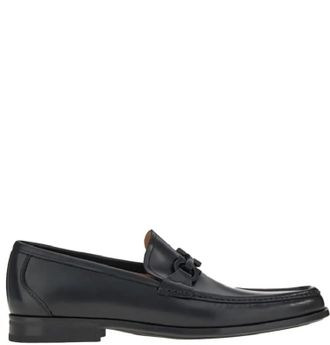 Ferragamo Mens Leather Loafer In Black