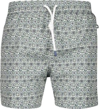 Fedeli Groene Bloemen Zwembroek - Heren - Strandmode - Groen - 3XL - Polyester - Badmode
