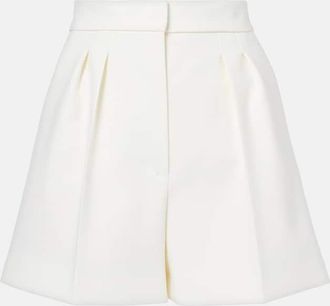 Max Mara Zic high-rise wool-blend canvas shorts