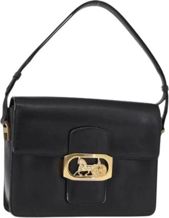 Celine Pre-owned Vintage Schoudertas - Dames - Vintage Schoudertas - Zwart - ONE Size - Leer - Vintage