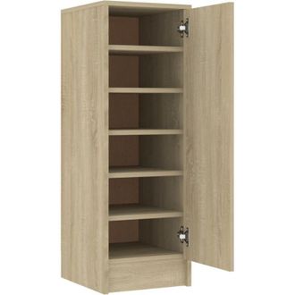 vidaXL Mueble zapatero de aglomerado roble Sonoma 32x35x92 cm Vidaxl