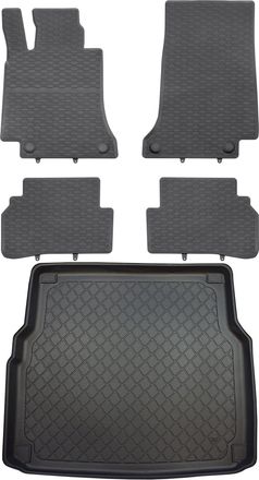 OEM Juego De Alfombrillas De Goma Para Coche Y Maletero Para Mercedes Clase C W205 Estate (octubre De 2014 A 2021)