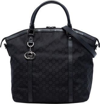 Gucci Pre-owned Gucci Large GG Canvas Charm Dome Satchel Ladies UY3TOL05SA6TNGWR