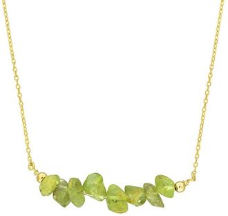 Rina Limor Silver 1.41 Ct. Tw. Peridot Bead Necklace