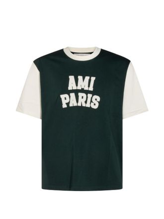 Ami Green Logo Crew Neck T-Shirt