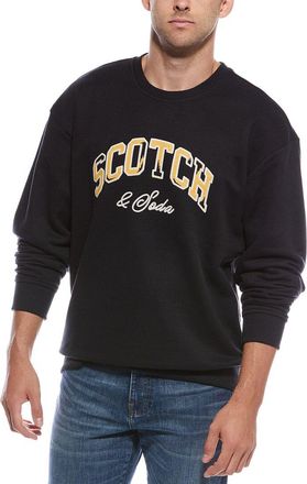Scotch & Soda Relaxed Fit Embroidered Logo Crewneck Sweatshirt