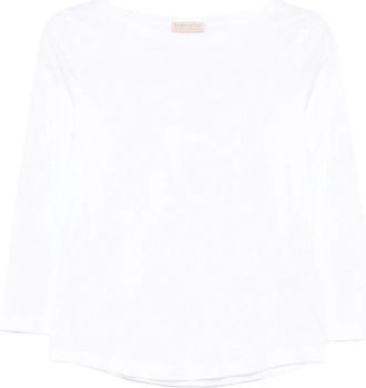 Purotatto Boat-Neck 3/4 Sleeves Blouse