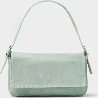 Simons Womens Rectangular suede baguette bag Exclusive collection from Italy