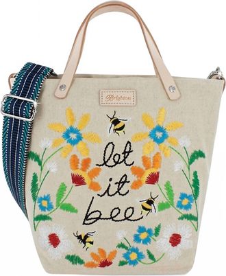 Brighton Let It Bee Artfully Yours Messenger Bag In Natural/multi