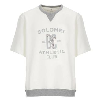 Brunello Cucinelli Solomei Printed French Terry T-Shirt - male - Brunello Cucinelli - T-Shirts - White - S - Tops