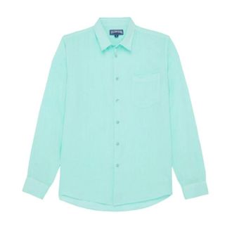 Vilebrequin Linnen Shirt - Heren - Casual Overhemden - Groen - 2XL - Linnen - Overhemden
