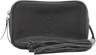 Saint Laurent Pre-owned Leather Waist Bag - Dames - Vintage Schoudertas - Grijs - ONE Size - Leer - Vintage