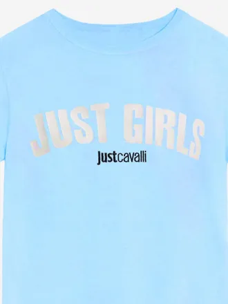 Just Cavalli Womens Cotton T-Shirt Light Blue T-Shirts & Jerseys