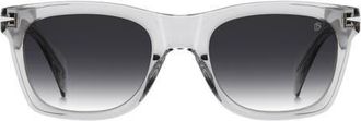 David Beckham 53mm Rectangular Sunglasses in Grey/Dark Grey Sf at Nordstrom