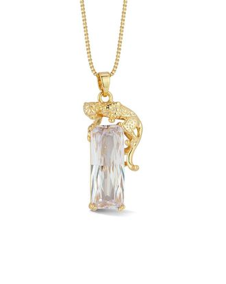 Chloe and Madison Chloe And Madison Plated Cz Panter Necklace