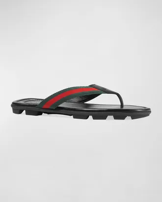 Gucci web flip flops online