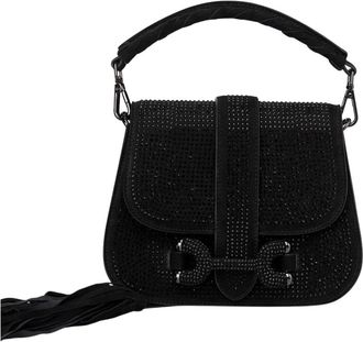 Alma En Pena Handtas bedekt met glitter - Dames - Handtassen - Zwart - ONE Size - Leer - Tassen