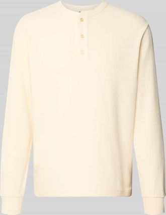 Drykorn Drykorn Regular Fit Pullover mit Knopfleiste Modell Kilano in Offwhite, Größe XXL