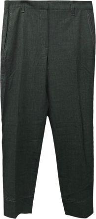 Brunello Cucinelli Pantaloni con cuciture a contrasto - Grigio
