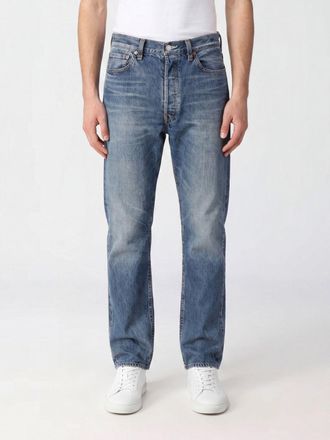 Yohji Yamamoto Indigo Straight Fit Jeans in Five-Pocket Cotton Denim